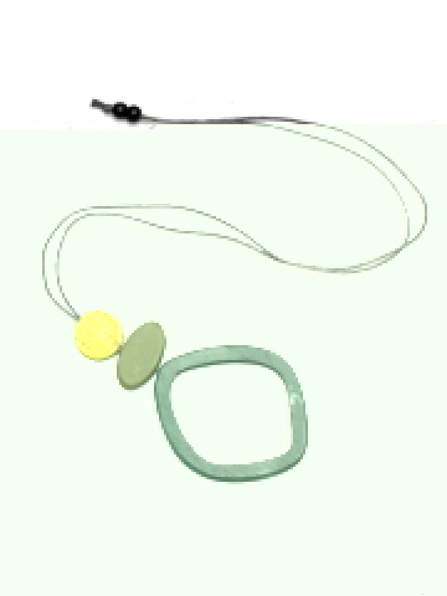 Green Mix Open Hoop Pendant